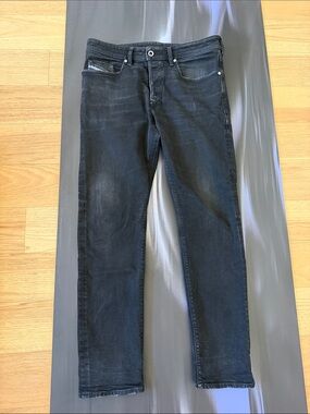 Diesel Slim Jeans in Washed Black